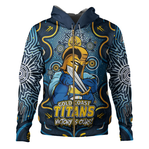 Gold Coast Titans Hoodie Aboriginal Pattern Inspired Victory Is Ours Gold Coast Titans Hoodie Aboriginal Pattern Inspired Victory Is Ours