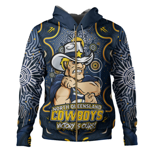 North Queensland Cowboys Hoodie Aboriginal Pattern Inspired Victory Is Ours North Queensland Cowboys Hoodie Aboriginal Pattern Inspired Victory Is Ours