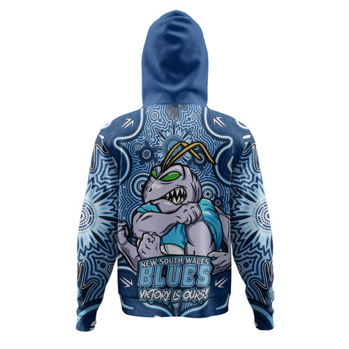New South Wales Blues Hoodie Aboriginal Pattern Inspired Victory Is Ours New South Wales Blues Hoodie Aboriginal Pattern Inspired Victory Is Ours
