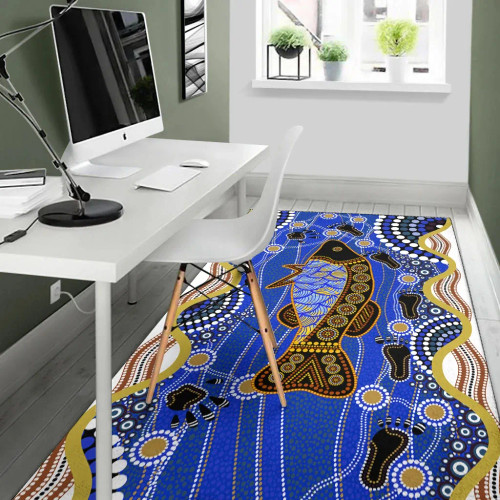 Australia Aboriginal Area Rug - Fish And Dot