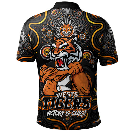 Wests Tigers Polo Shirt Aboriginal Pattern Inspired Victory Is Ours Wests Tigers Polo Shirt Aboriginal Pattern Inspired Victory Is Ours