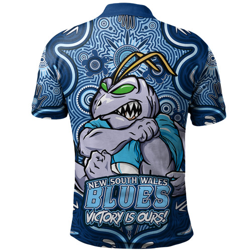 New South Wales Blues Polo Shirt Aboriginal Pattern Inspired Victory Is Ours New South Wales Blues Polo Shirt Aboriginal Pattern Inspired Victory Is Ours
