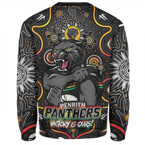 Penrith Panthers Sweatshirt Aboriginal Pattern Inspired Victory Is Ours Penrith Panthers Sweatshirt Aboriginal Pattern Inspired Victory Is Ours