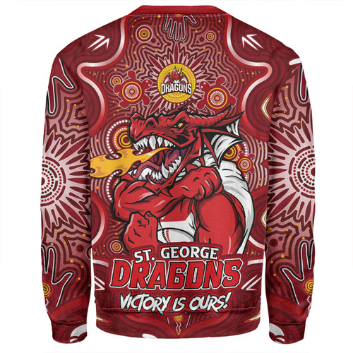 St. George Illawarra Dragons Sweatshirt Aboriginal Pattern Inspired Victory Is Ours St. George Illawarra Dragons Sweatshirt Aboriginal Pattern Inspired Victory Is Ours