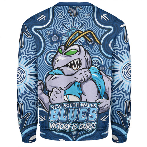 New South Wales Blues Sweatshirt Aboriginal Pattern Inspired Victory Is Ours New South Wales Blues Sweatshirt Aboriginal Pattern Inspired Victory Is Ours