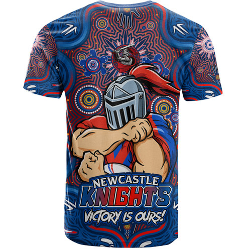 Newcastle Knights T-Shirt Aboriginal Pattern Inspired Victory Is Ours Newcastle Knights T-Shirt Aboriginal Pattern Inspired Victory Is Ours