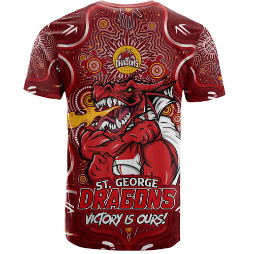 St. George Illawarra Dragons T-Shirt Aboriginal Pattern Inspired Victory Is Ours St. George Illawarra Dragons T-Shirt Aboriginal Pattern Inspired Victory Is Ours