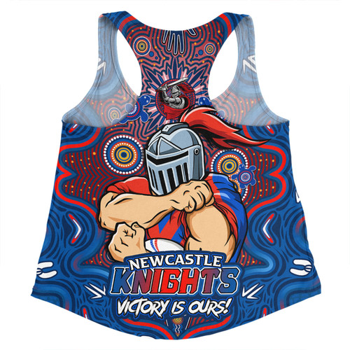 Newcastle Knights Women Racerback Singlet Aboriginal Pattern Inspired Victory Is Ours Newcastle Knights Women Racerback Singlet Aboriginal Pattern Inspired Victory Is Ours
