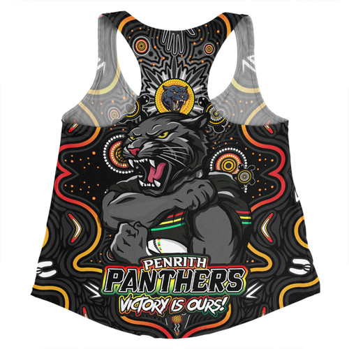 Penrith Panthers Women Racerback Singlet Aboriginal Pattern Inspired Victory Is Ours