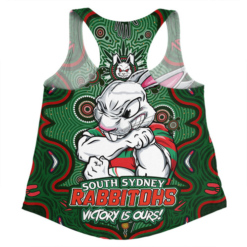 South Sydney Rabbitohs Women Racerback Singlet Aboriginal Pattern Inspired Victory Is Ours South Sydney Rabbitohs Women Racerback Singlet Aboriginal Pattern Inspired Victory Is Ours