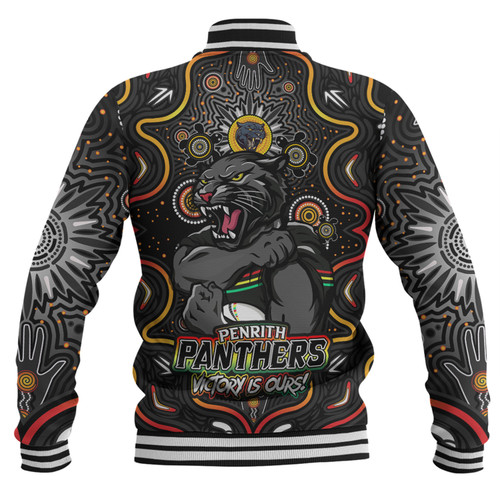 Penrith Panthers Baseball Jacket Aboriginal Pattern Inspired Victory Is Ours Penrith Panthers Baseball Jacket Aboriginal Pattern Inspired Victory Is Ours