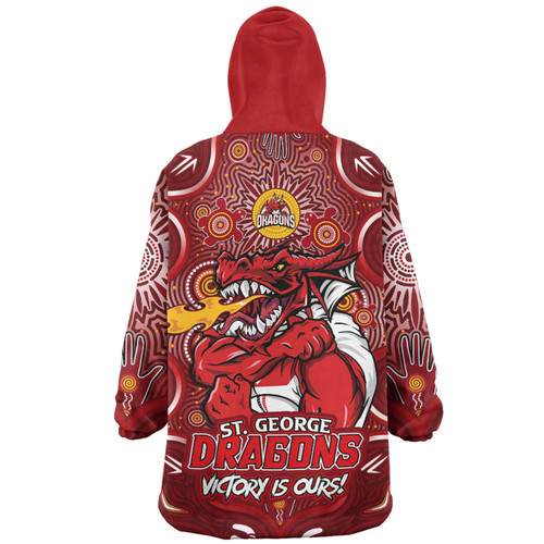 St. George Illawarra Dragons Snug Hoodie Aboriginal Pattern Inspired Victory Is Ours St. George Illawarra Dragons Snug Hoodie Aboriginal Pattern Inspired Victory Is Ours