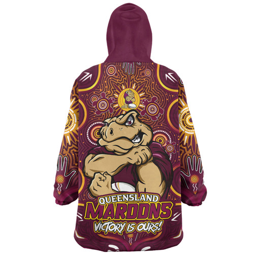 Queensland Maroons Snug Hoodie Aboriginal Pattern Inspired Victory Is Ours Queensland Maroons Snug Hoodie Aboriginal Pattern Inspired Victory Is Ours