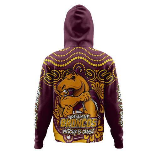 Brisbane Broncos Hoodie Aboriginal Inspired Tough Fan Rugby For Life Brisbane Broncos Hoodie Aboriginal Inspired Tough Fan Rugby For Life