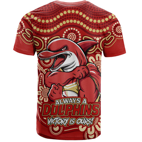 Redcliffe Dolphins T-Shirt Aboriginal Inspired Tough Fan Rugby For Life Redcliffe Dolphins T-Shirt Aboriginal Inspired Tough Fan Rugby For Life