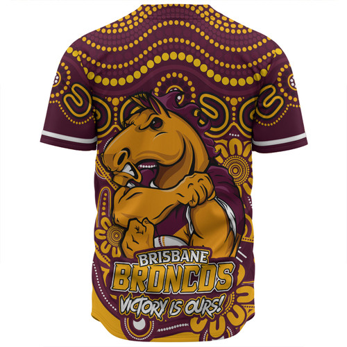 Brisbane Broncos Baseball Shirt Aboriginal Inspired Tough Fan Rugby For Life Brisbane Broncos Baseball Shirt Aboriginal Inspired Tough Fan Rugby For Life