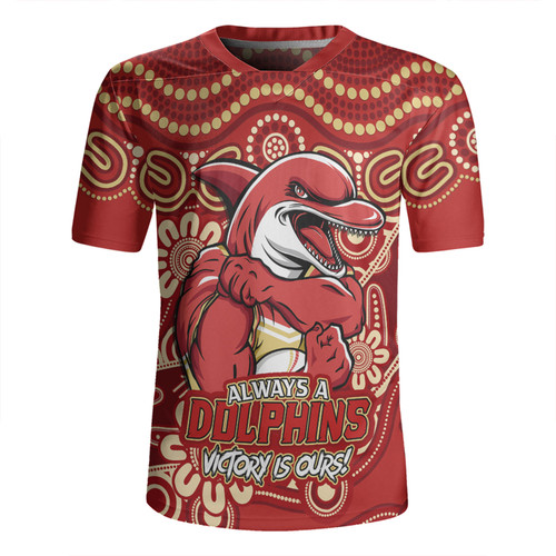 Redcliffe Dolphins Rugby Jersey Aboriginal Inspired Tough Fan Rugby For Life