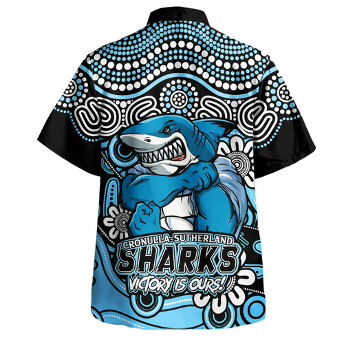 Cronulla-Sutherland Sharks Hawaiian Shirt Aboriginal Inspired Tough Fan Rugby For Life Cronulla-Sutherland Sharks Hawaiian Shirt Aboriginal Inspired Tough Fan Rugby For Life
