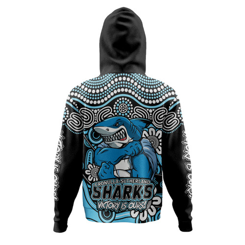 Cronulla-Sutherland Sharks Hoodie Aboriginal Inspired Tough Fan Rugby For Life Cronulla-Sutherland Sharks Hoodie Aboriginal Inspired Tough Fan Rugby For Life