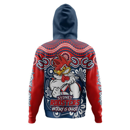 Sydney Roosters Hoodie Aboriginal Inspired Tough Fan Rugby For Life Sydney Roosters Hoodie Aboriginal Inspired Tough Fan Rugby For Life