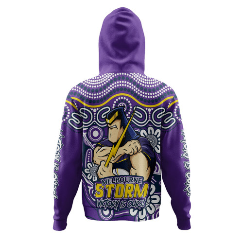 Melbourne Storm Hoodie Aboriginal Inspired Tough Fan Rugby For Life Melbourne Storm Hoodie Aboriginal Inspired Tough Fan Rugby For Life