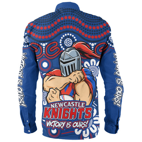 Newcastle Knights Long Sleeve Shirt Aboriginal Inspired Tough Fan Rugby For Life Newcastle Knights Long Sleeve Shirt Aboriginal Inspired Tough Fan Rugby For Life