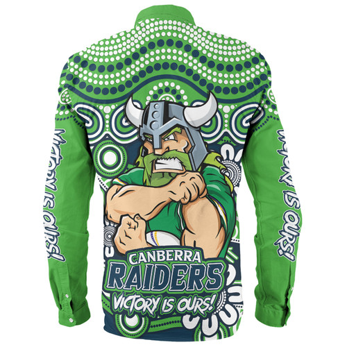 Canberra Raiders Long Sleeve Shirt Aboriginal Inspired Tough Fan Rugby For Life Canberra Raiders Long Sleeve Shirt Aboriginal Inspired Tough Fan Rugby For Life