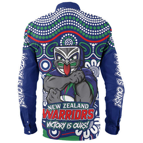 New Zealand Warriors Long Sleeve Shirt Aboriginal Inspired Tough Fan Rugby For Life New Zealand Warriors Long Sleeve Shirt Aboriginal Inspired Tough Fan Rugby For Life