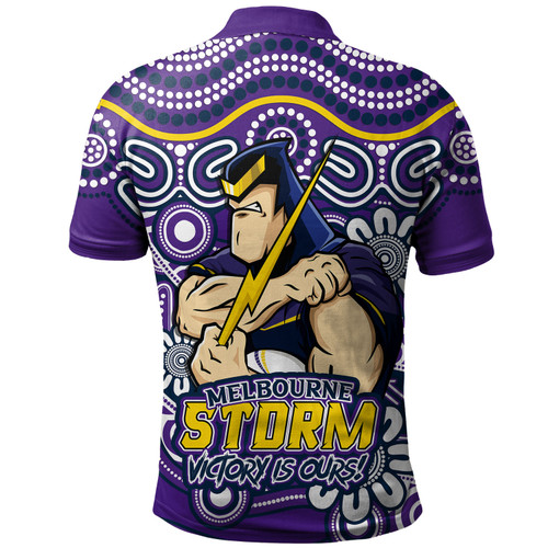 Melbourne Storm Polo Shirt Aboriginal Inspired Tough Fan Rugby For Life Melbourne Storm Polo Shirt Aboriginal Inspired Tough Fan Rugby For Life