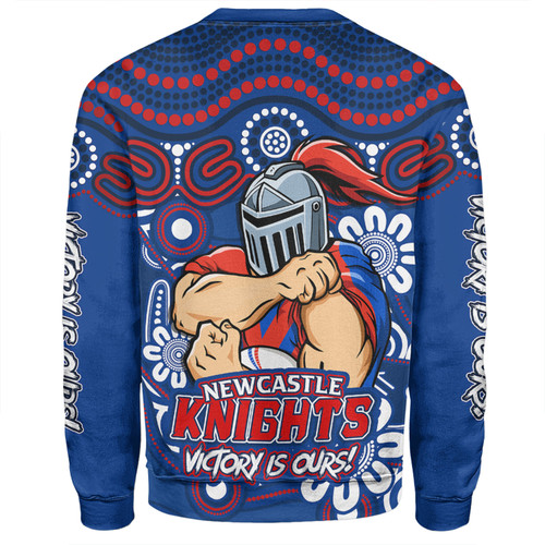 Newcastle Knights Sweatshirt Aboriginal Inspired Tough Fan Rugby For Life Newcastle Knights Sweatshirt Aboriginal Inspired Tough Fan Rugby For Life