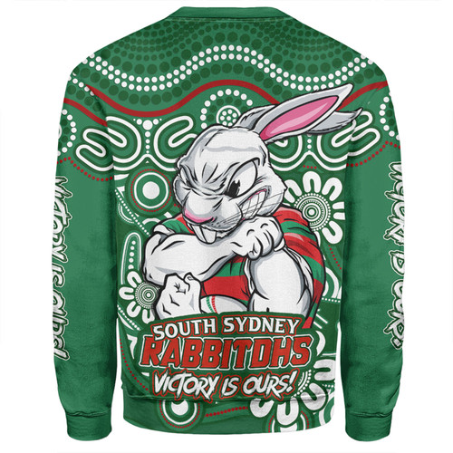 South Sydney Rabbitohs Sweatshirt Aboriginal Inspired Tough Fan Rugby For Life South Sydney Rabbitohs Sweatshirt Aboriginal Inspired Tough Fan Rugby For Life