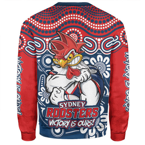 Sydney Roosters Sweatshirt Aboriginal Inspired Tough Fan Rugby For Life Sydney Roosters Sweatshirt Aboriginal Inspired Tough Fan Rugby For Life