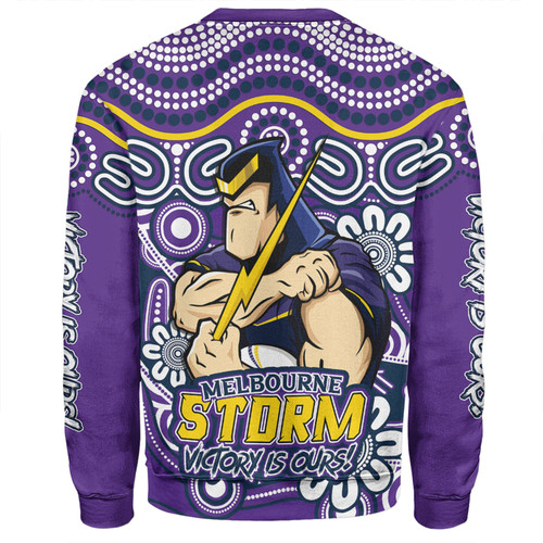 Melbourne Storm Sweatshirt Aboriginal Inspired Tough Fan Rugby For Life Melbourne Storm Sweatshirt Aboriginal Inspired Tough Fan Rugby For Life