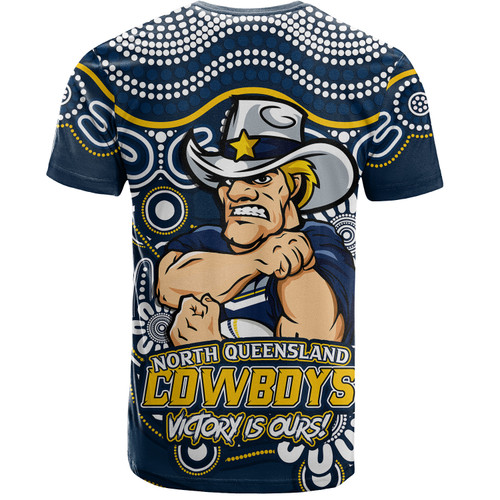 North Queensland Cowboys T-Shirt Aboriginal Inspired Tough Fan Rugby For Life North Queensland Cowboys T-Shirt Aboriginal Inspired Tough Fan Rugby For Life