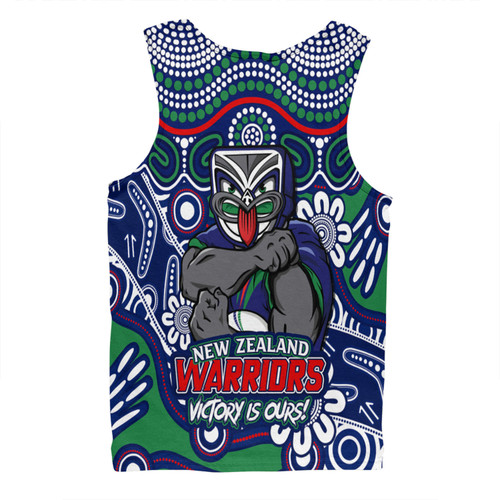 New Zealand Warriors Men Singlet Aboriginal Inspired Tough Fan Rugby For Life New Zealand Warriors Men Singlet Aboriginal Inspired Tough Fan Rugby For Life