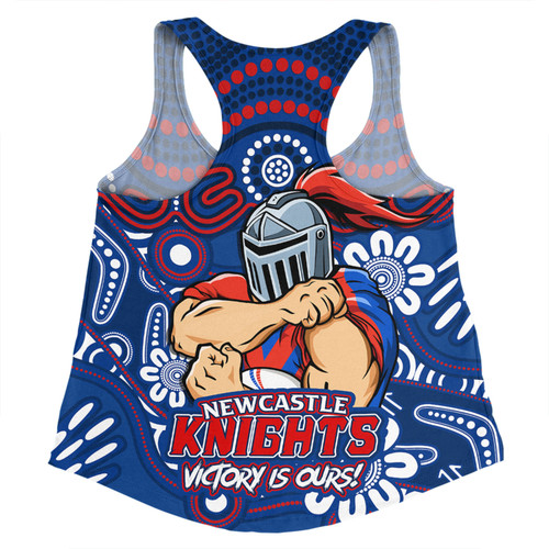 Newcastle Knights Women Racerback Singlet Aboriginal Inspired Tough Fan Rugby For Life Newcastle Knights Women Racerback Singlet Aboriginal Inspired Tough Fan Rugby For Life