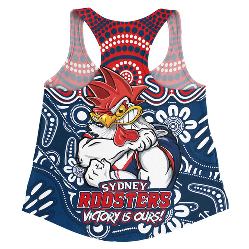 Sydney Roosters Women Racerback Singlet Aboriginal Inspired Tough Fan Rugby For Life Sydney Roosters Women Racerback Singlet Aboriginal Inspired Tough Fan Rugby For Life