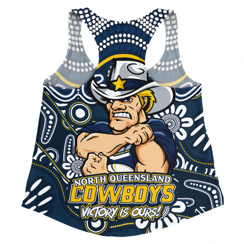 North Queensland Cowboys Women Racerback Singlet Aboriginal Inspired Tough Fan Rugby For Life North Queensland Cowboys Women Racerback Singlet Aboriginal Inspired Tough Fan Rugby For Life