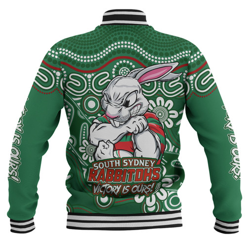 South Sydney Rabbitohs Baseball Jacket Aboriginal Inspired Tough Fan Rugby For Life South Sydney Rabbitohs Baseball Jacket Aboriginal Inspired Tough Fan Rugby For Life