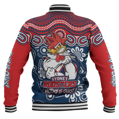 Sydney Roosters Baseball Jacket Aboriginal Inspired Tough Fan Rugby For Life Sydney Roosters Baseball Jacket Aboriginal Inspired Tough Fan Rugby For Life