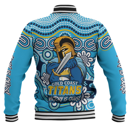 Gold Coast Titans Baseball Jacket Aboriginal Inspired Tough Fan Rugby For Life Gold Coast Titans Baseball Jacket Aboriginal Inspired Tough Fan Rugby For Life