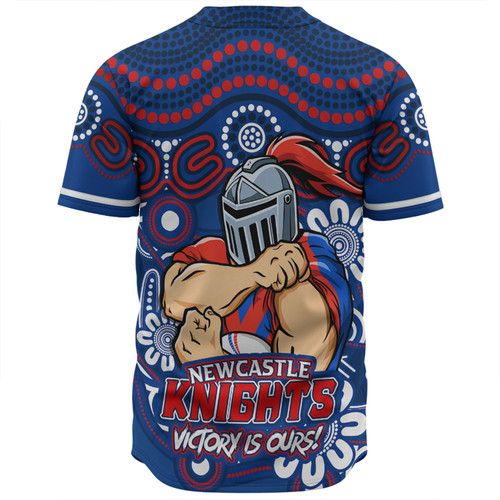 Newcastle Knights Baseball Shirt Aboriginal Inspired Tough Fan Rugby For Life Newcastle Knights Baseball Shirt Aboriginal Inspired Tough Fan Rugby For Life