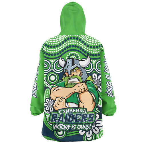 Canberra Raiders Snug Hoodie Aboriginal Inspired Tough Fan Rugby For Life