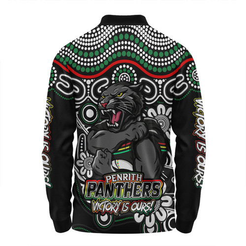Penrith Panthers Long Sleeve Polo Shirt Aboriginal Inspired Tough Fan Rugby For Life Penrith Panthers Long Sleeve Polo Shirt Aboriginal Inspired Tough Fan Rugby For Life