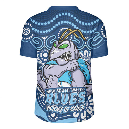 New South Wales Blues Rugby Jersey Aboriginal Inspired Tough Fan Rugby For Life New South Wales Blues Rugby Jersey Aboriginal Inspired Tough Fan Rugby For Life