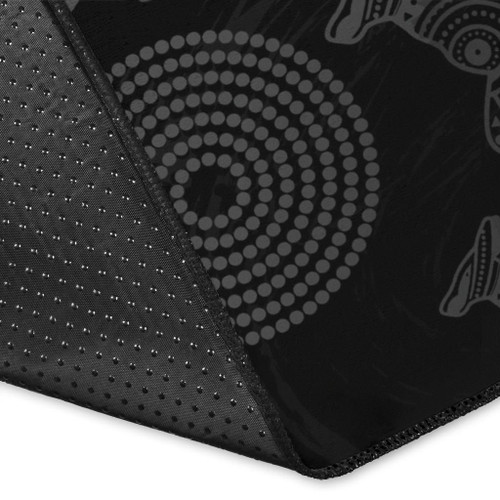 Australia Aboriginal Area Rug - Indigenous Flag Circle Dot Painting