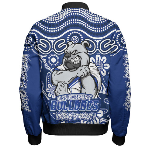Canterbury-Bankstown Bulldogs Bomber Jacket Aboriginal Inspired Tough Fan Rugby For Life Ver 2.0 Canterbury-Bankstown Bulldogs Bomber Jacket Aboriginal Inspired Tough Fan Rugby For Life Ver 2.0