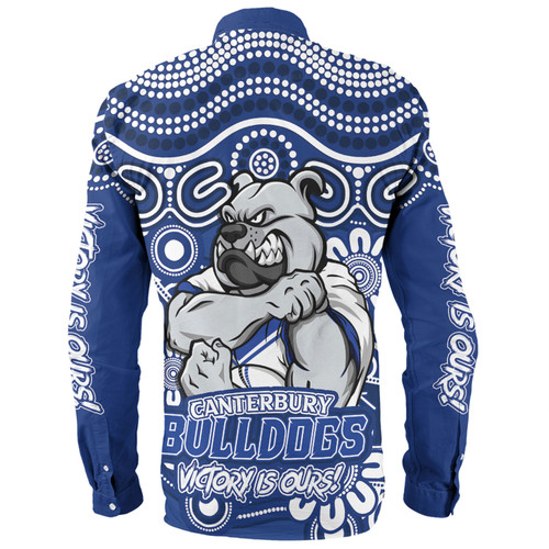 Canterbury-Bankstown Bulldogs Long Sleeve Shirt Aboriginal Inspired Tough Fan Rugby For Life Ver 2.0 Canterbury-Bankstown Bulldogs Long Sleeve Shirt Aboriginal Inspired Tough Fan Rugby For Life Ver 2.0