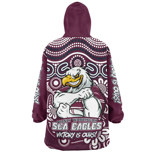 Manly Warringah Sea Eagles Snug Hoodie Aboriginal Inspired Tough Fan Rugby For Life Ver 2.0 Manly Warringah Sea Eagles Snug Hoodie Aboriginal Inspired Tough Fan Rugby For Life Ver 2.0