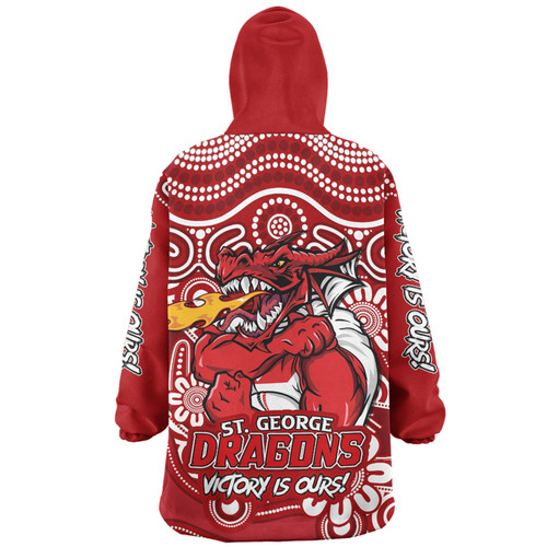 St. George Illawarra Dragons Snug Hoodie Aboriginal Inspired Tough Fan Rugby For Life Ver 2.0 St. George Illawarra Dragons Snug Hoodie Aboriginal Inspired Tough Fan Rugby For Life Ver 2.0